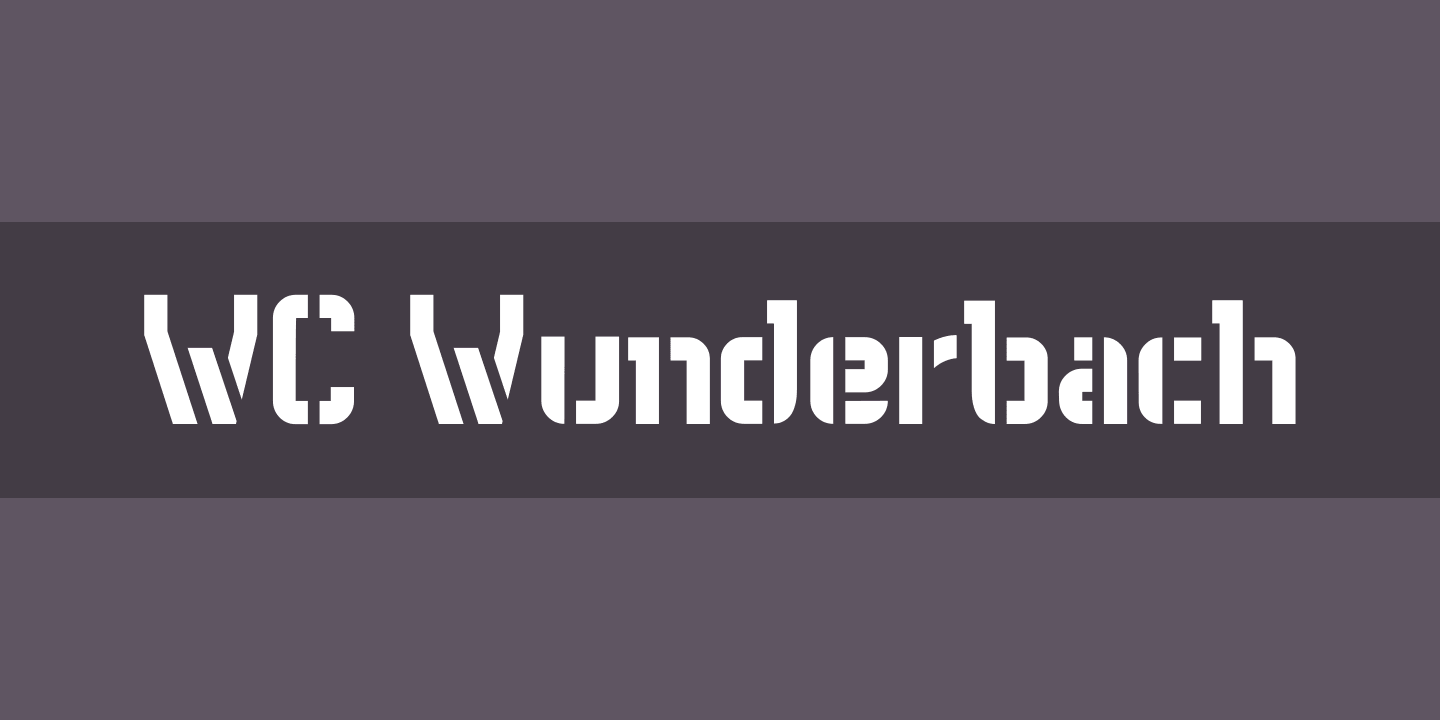 Пример шрифта WC Wunderbach #1